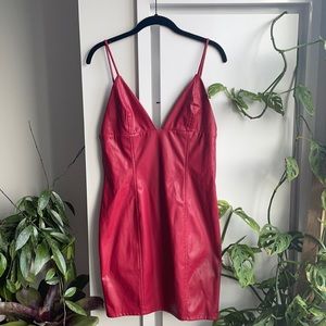 Brand new Dollskill red faux leather dress